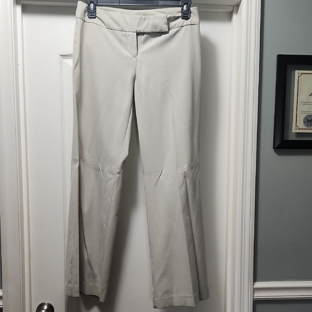 New York & Company Cream Boot Cut Pants